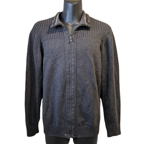 ZEN for Men 100% cotton grey knit cardigan XL - Picture 2 of 6